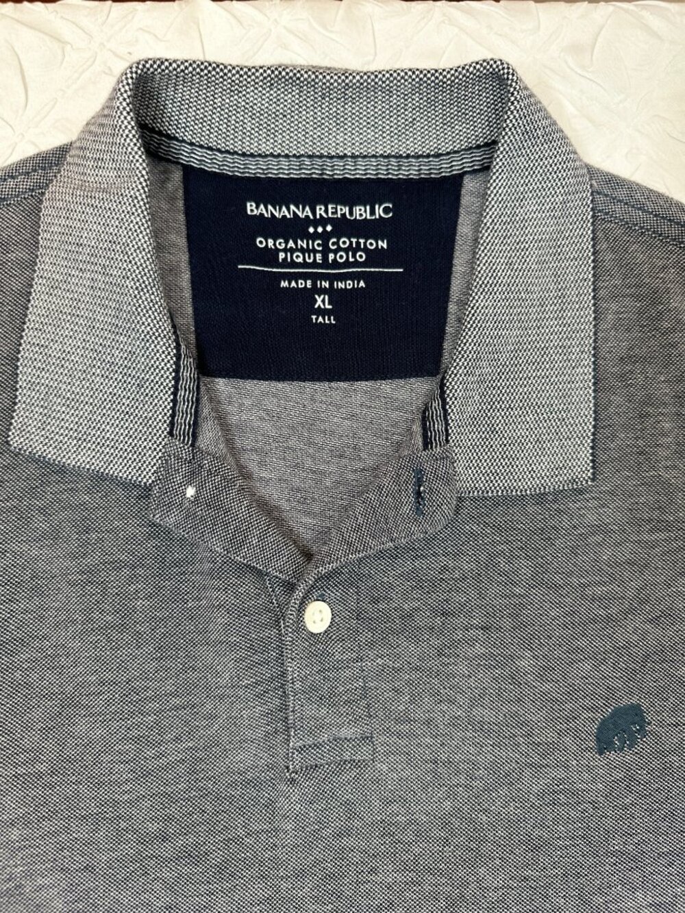 Banana Republic Organic Cotton Pique Polo, XLarge-Tall Minimalist Preppy Classic - Picture 3 of 6